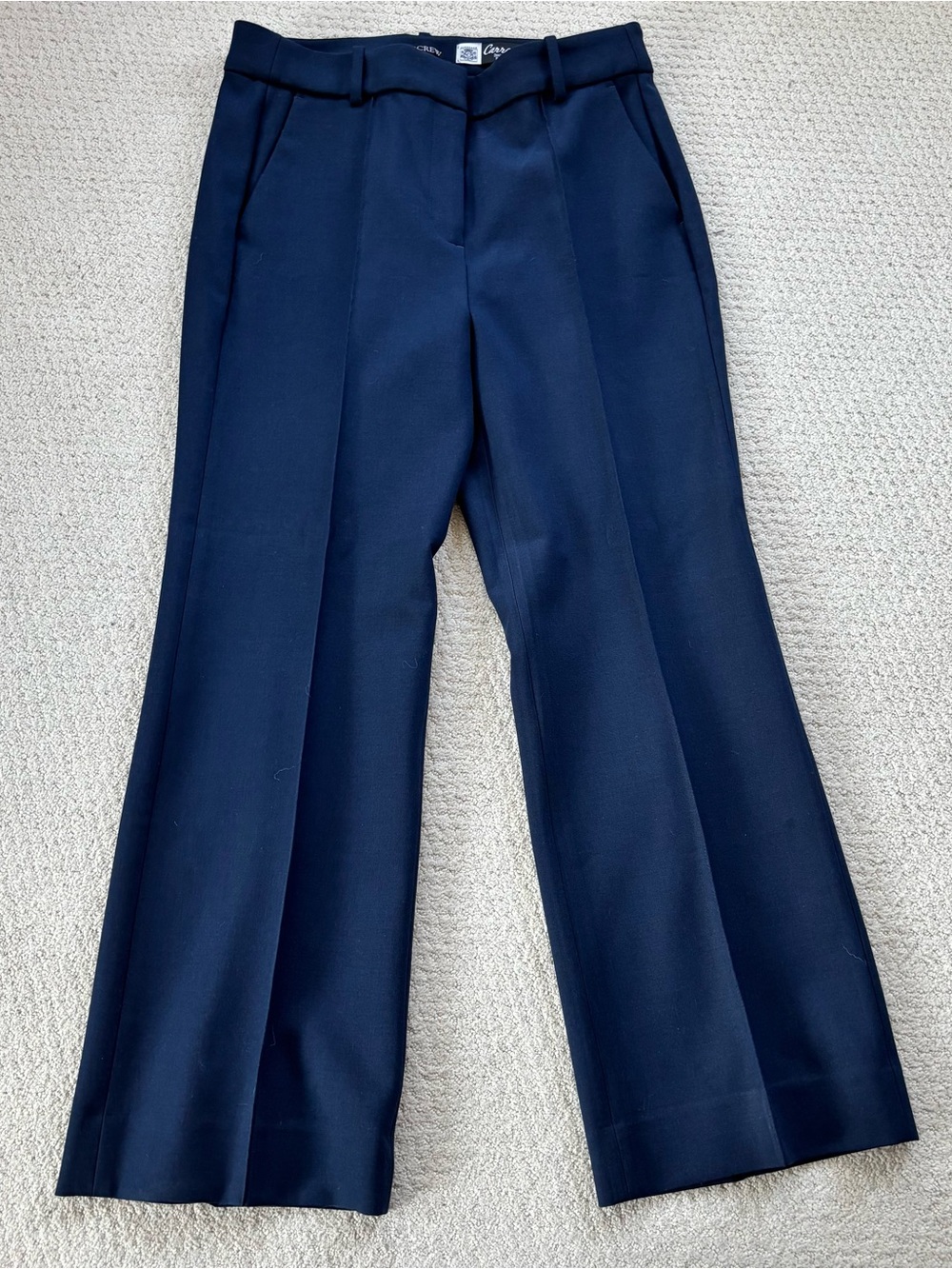 JCrew cropped Natalia Classic Wide-Leg Trousers - Navy